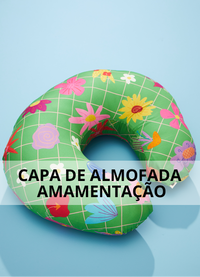 Capa de Almofada Amamentação - Jardim da Vovó Verde