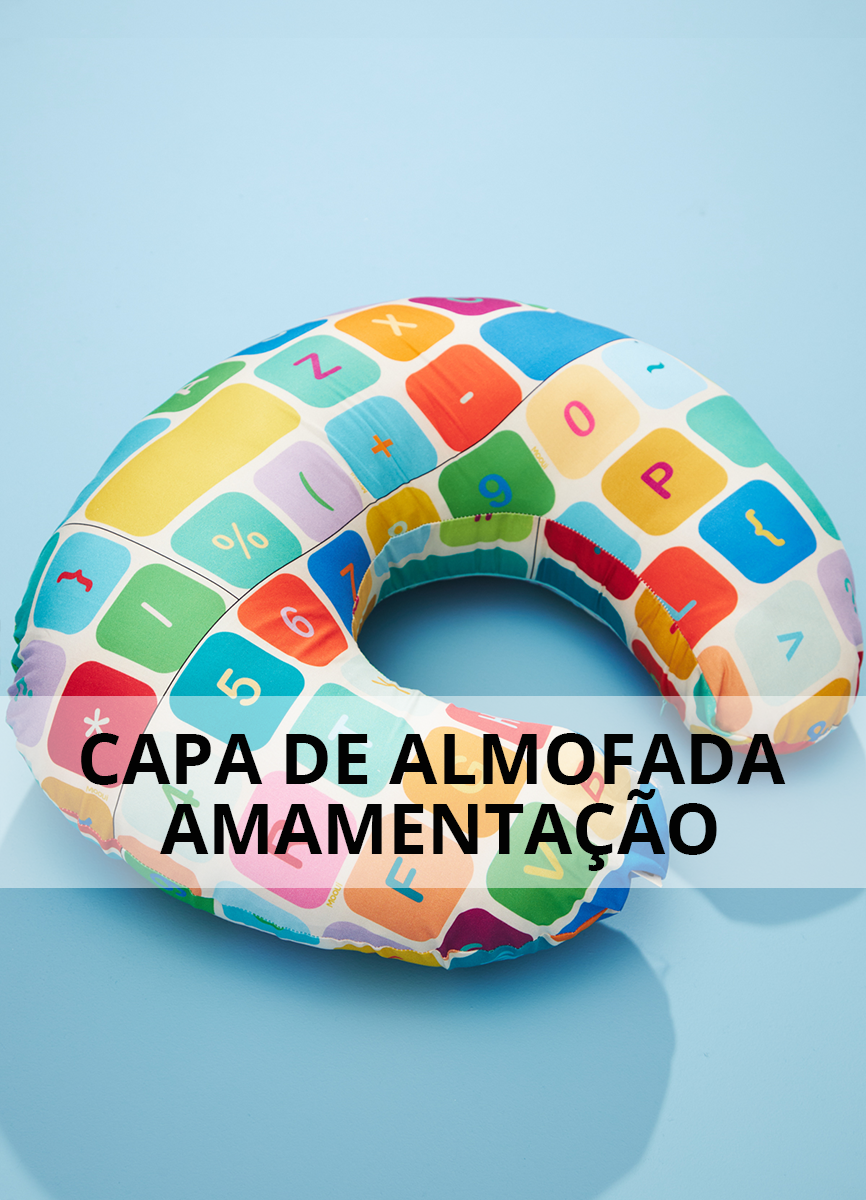 Capa de Almofada Amamentação - Máquina De Escrever