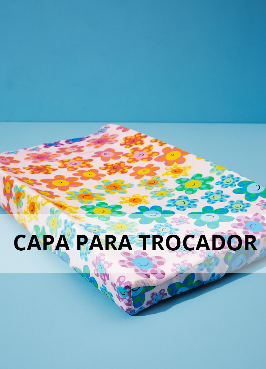 Capa para Trocador Americano - Happy Flowers