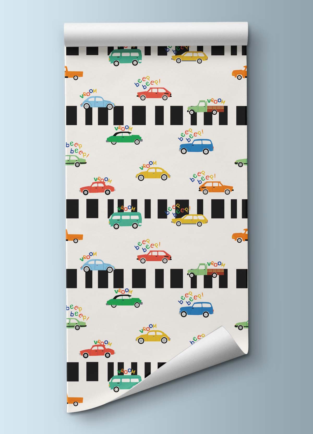 Papel de Parede Infantil - Carros do Vovô