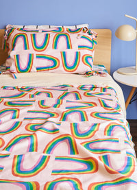 Cobertor Carneirinho Solteiro - Arco-íris das Fadas