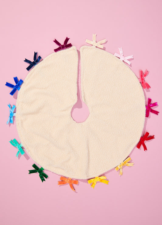 Cobre Pé de Árvore de Natal - Laços Coloridos