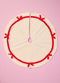 Cobre Pé de Árvore de Natal - Laços Vermelhos