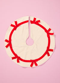 Cobre Pé de Árvore de Natal - Laços Vermelhos