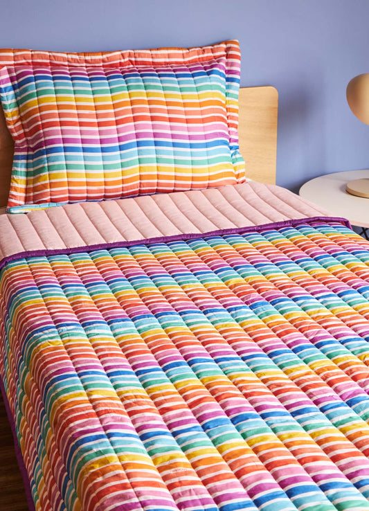 Jogo de Colcha - Listrado Rainbow