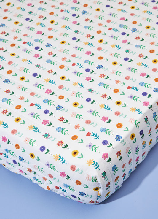 Jogo de Colcha Elástico - Caminho Floral