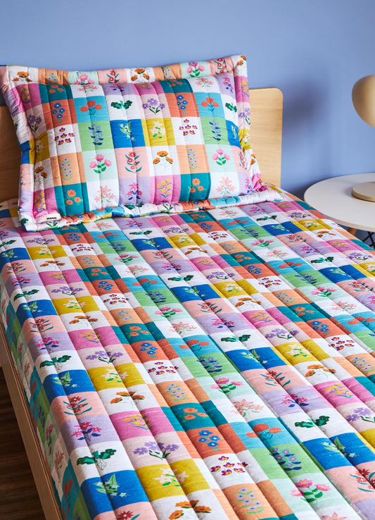 Jogo de Colcha Elástico - Colher no Jardim