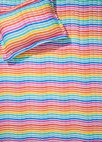 Jogo de Colcha Elástico - Listrado Rainbow