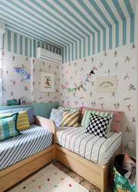 Jogo de Colcha Elástico Infantil - Listrado Ônix