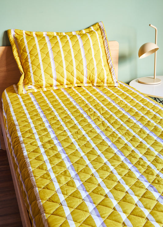 Jogo de Colcha Elástico - Listrado Solar