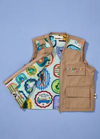 Colete Explorador Infantil - Pescar e Acampar