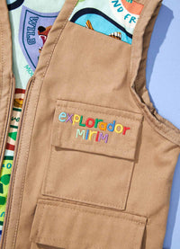 Colete Explorador Infantil - Pescar e Acampar