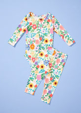 Conjunto Body Manga Longa - Canteiro de Flores