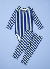 Conjunto Body Manga Longa - Listrado Cósmico