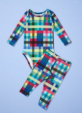 Conjunto Body Manga Longa - Xadrez Aventura