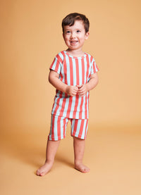 Conjunto Pijama Infantil Curto - Listrado Náutico