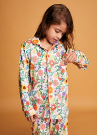 Pijama Americano Infantil Longo - Canteiro de Flores