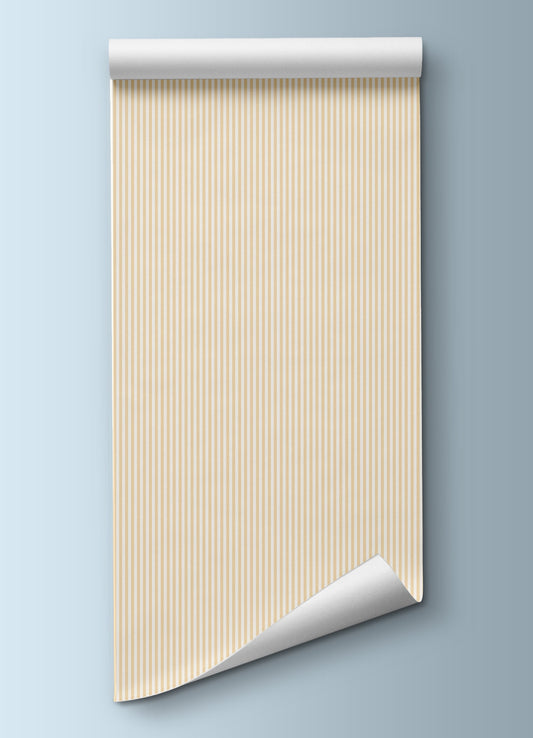 Papel de Parede Infantil - Listradinho Amarelo Casa Verde