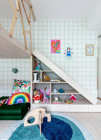 Papel de Parede Infantil - Quadriculado Duplo Verde
