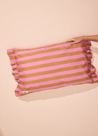 Fronha com Babado - Listrado Flor de Cacau