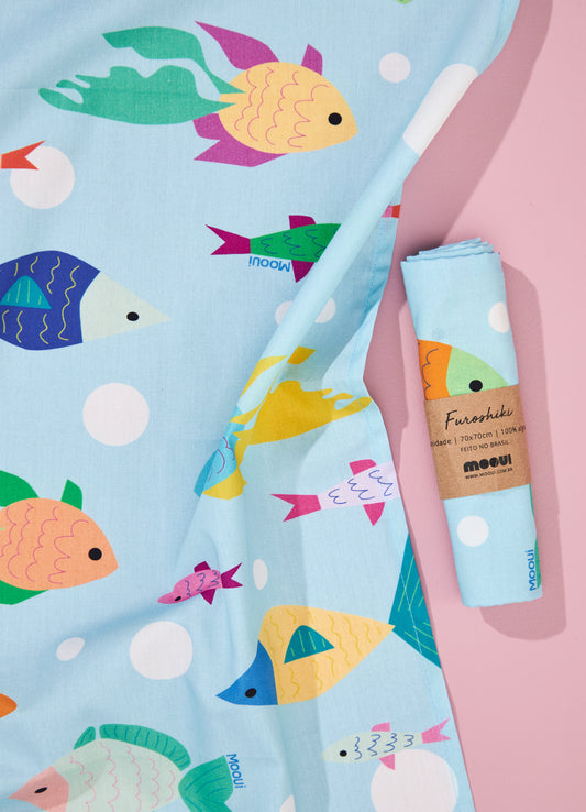 Furoshiki - Peixinhos do Oceano