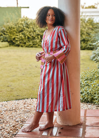 Robe Feminino Adulto - Listrado Náutico