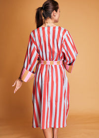 Robe Feminino Adulto - Listrado Náutico