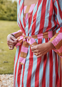Robe Feminino Adulto - Listrado Náutico