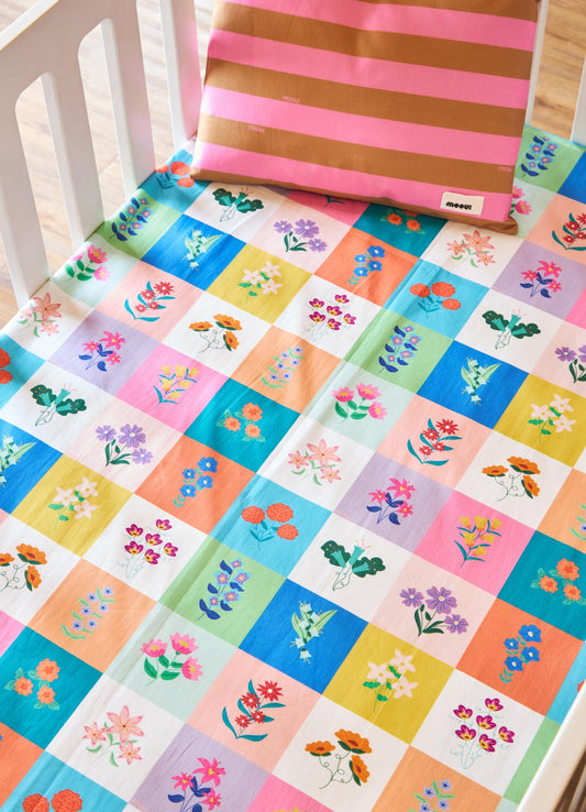 Jogo de Cama Berço Duo - Listrado Flor de Cacau