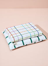 Jogo de Cama Berço Duo -  Grid Ondinhas Verde