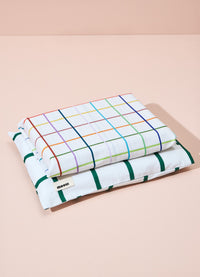 Jogo de Cama Berço Duo -  Grid Ondinhas Verde
