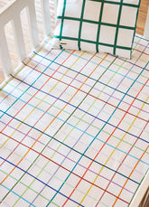 Jogo de Cama Berço Duo -  Grid Ondinhas Verde