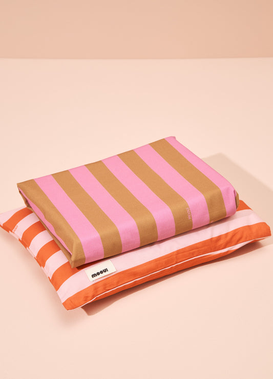 Jogo de Cama Berço Duo - Listrado Coral