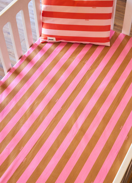 Jogo de Cama Berço Duo - Listrado Coral
