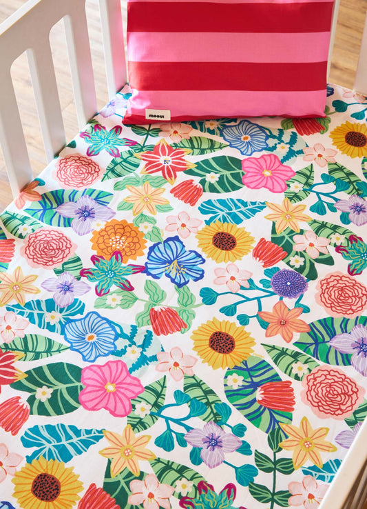 Jogo de Cama Berço Duo - Listrado Framboesa