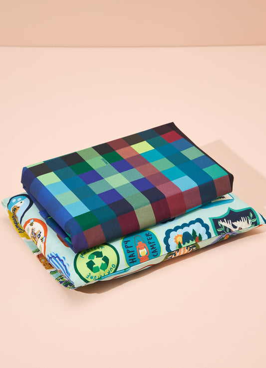 Jogo de Cama Berço Duo - Pescar e Acampar