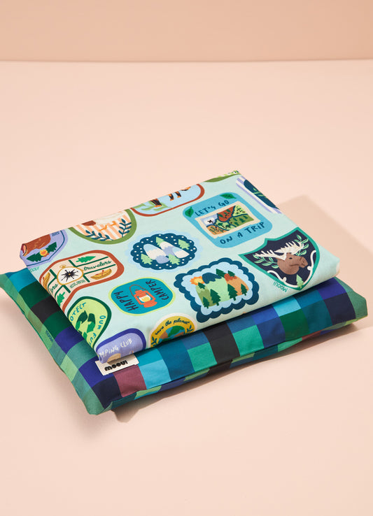 Jogo de Cama Berço Duo -  Xadrez Aventura