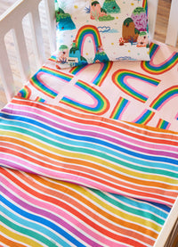 Jogo de Cama Berço Trio - Portal do Arco Íris