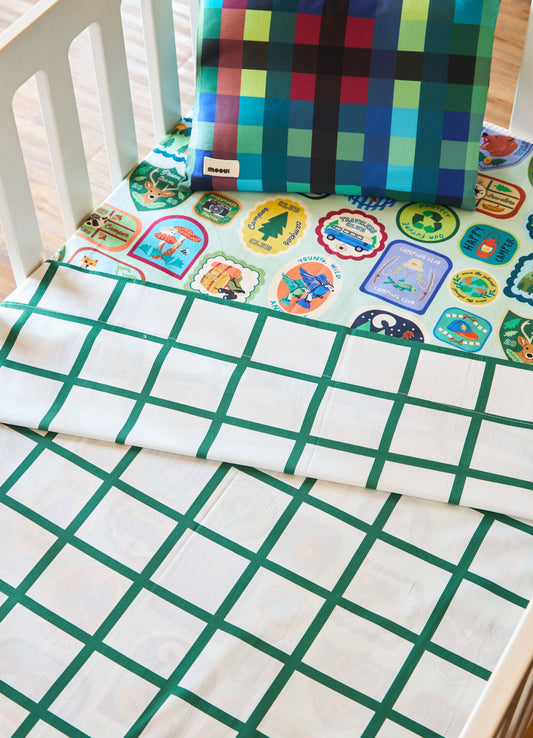 Jogo de Cama Berço Trio -  Xadrez Aventura