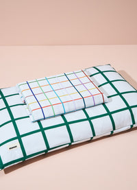 Jogo de Cama Infantil Duo - Grid Ondinhas Verde