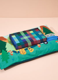 Jogo de Cama Infantil Duo - Pescar e Acampar