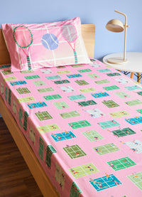 Jogo de Cama Infantil Duo - Tenis Club Rosa