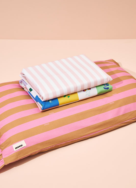 Jogo de Cama Infantil Trio - Listrado Flor de Cacau