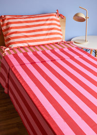 Jogo de Cama Infantil Trio - Listrado Coral