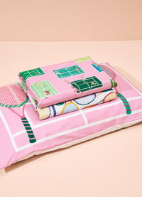 Jogo de Cama Infantil Trio - Tenis Club Rosa