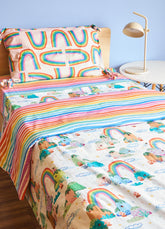 Kit Cama Completo Solteiro - Arco-íris das Fadas