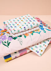 Kit Cama Completo Solteiro - Flores no Jardim