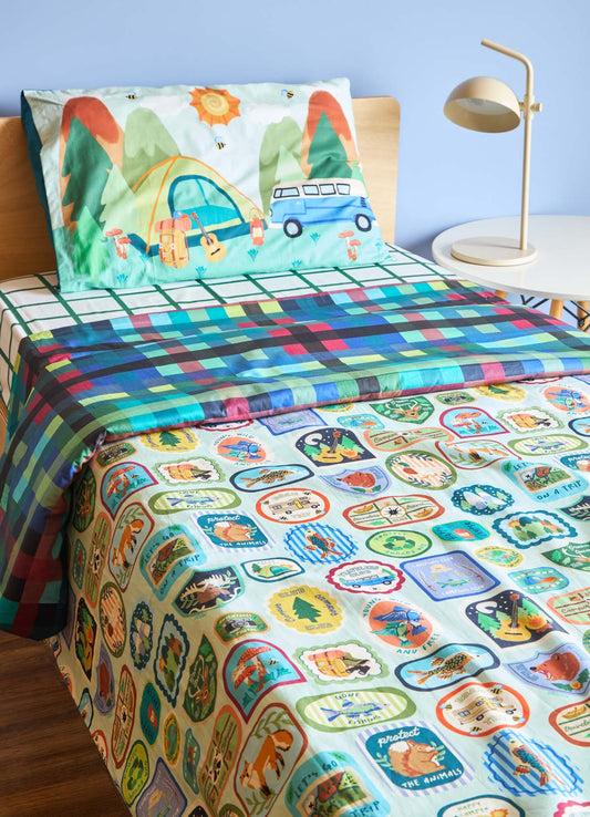 Kit Cama Completo Solteiro - Pescar e Acampar