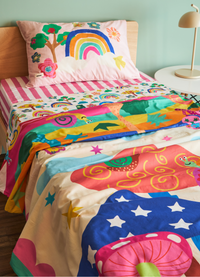 Kit Cama Completo Solteiro - Floresta de Cogumelos