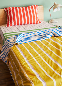 Kit Cama Completo Solteiro - Listrado Solar
